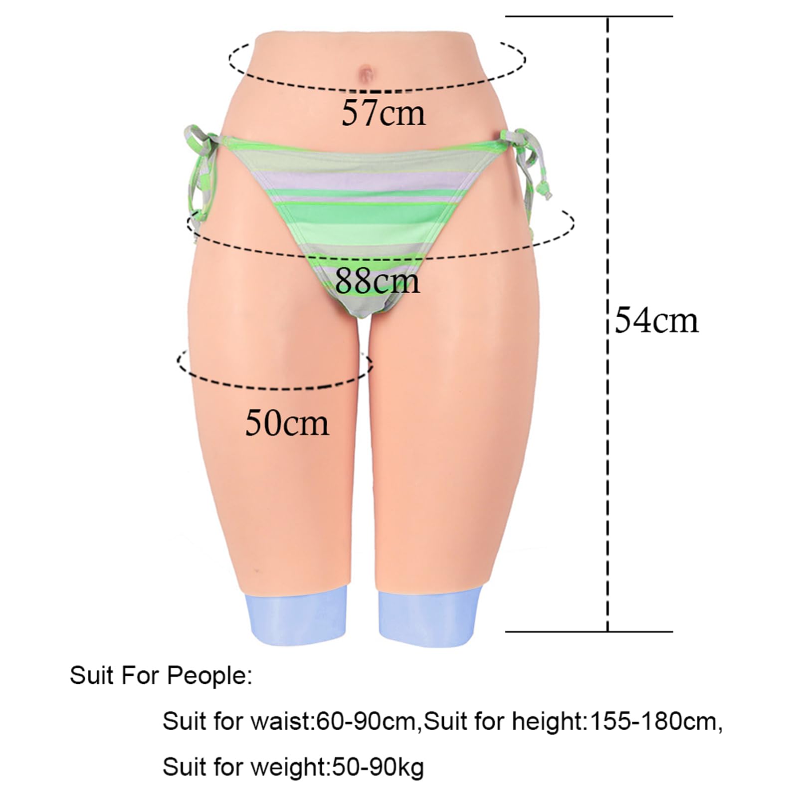 Silicona Body Shaper Shorts Shapewear para Las Mujeres 100% Silicona Material