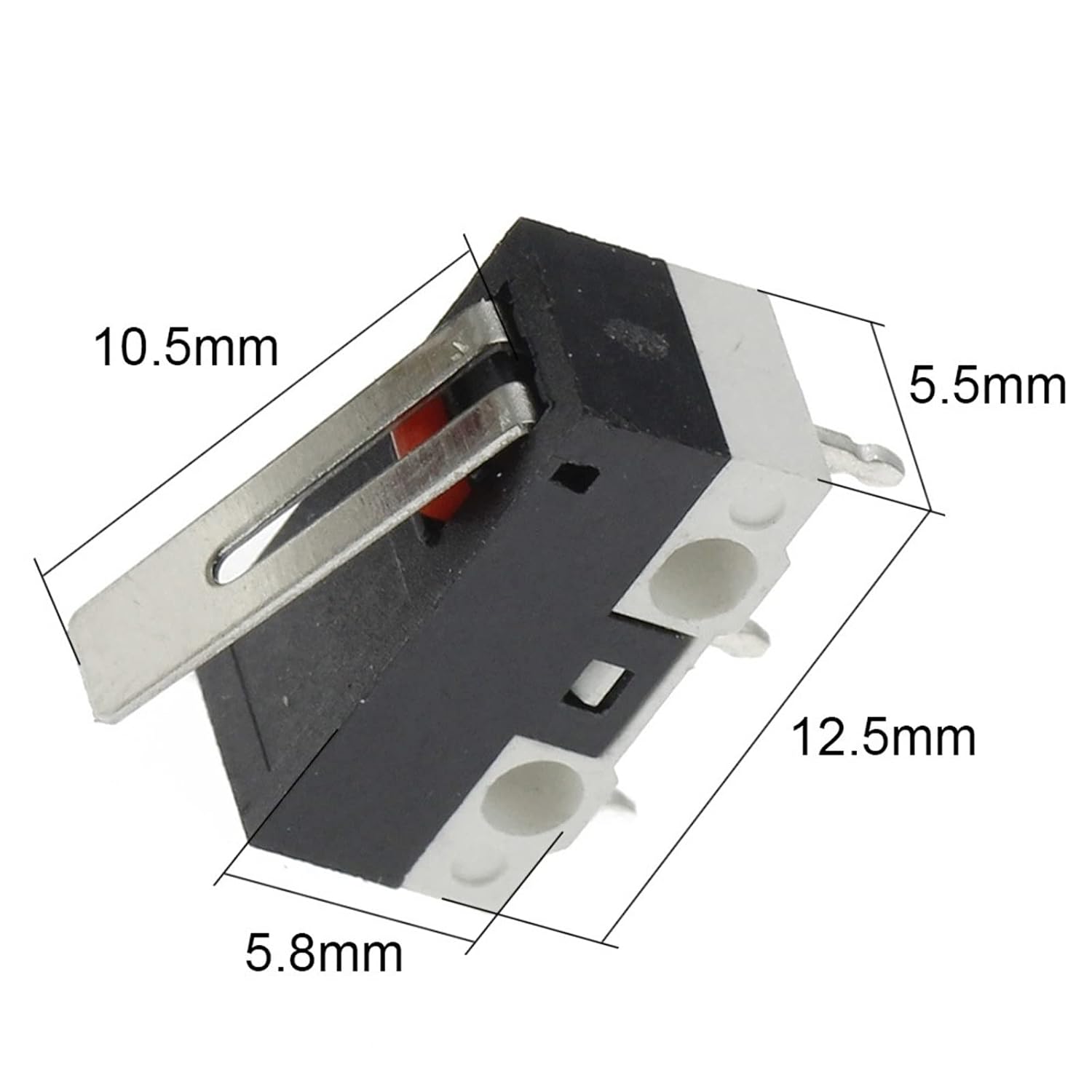 10Pcs Limit Switch Push Button Switch 1A 125V AC Mouse Switch 3Pins Micro Switch