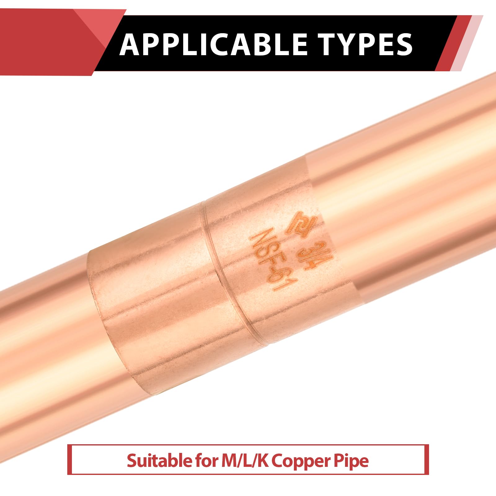 EFIELD - Confezione da 30 giunti in rame da 3/4" C X C con arresto arrotolato, raccordi idraulici in rame LF con connessione a saldatura a sudore, confezione da 30