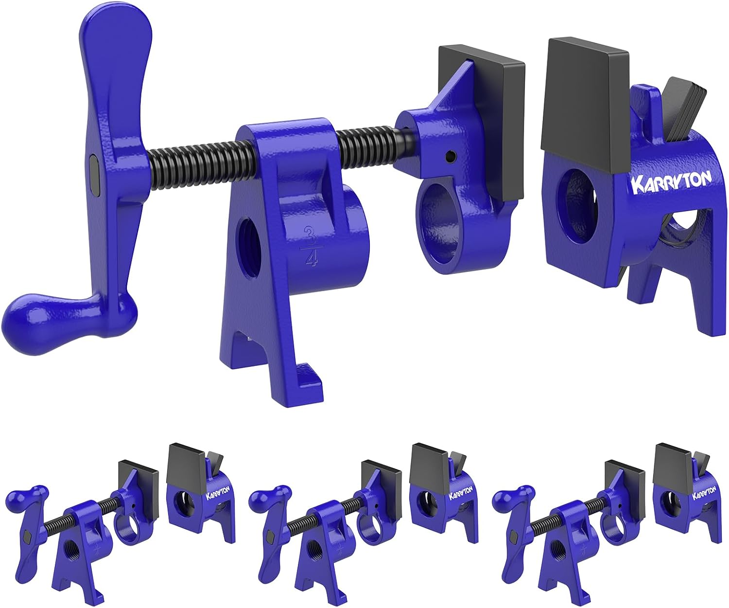 3/4 Inch Heavy Duty Pipe Clamps for Woodworking