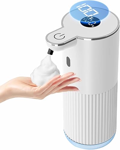 Miniatura 1 de Dispensador automático de jabón con LED (% de batería y nivel de espuma), 4000 usos, 6 ajustes de espuma, montaje en paredencimera, USB-C