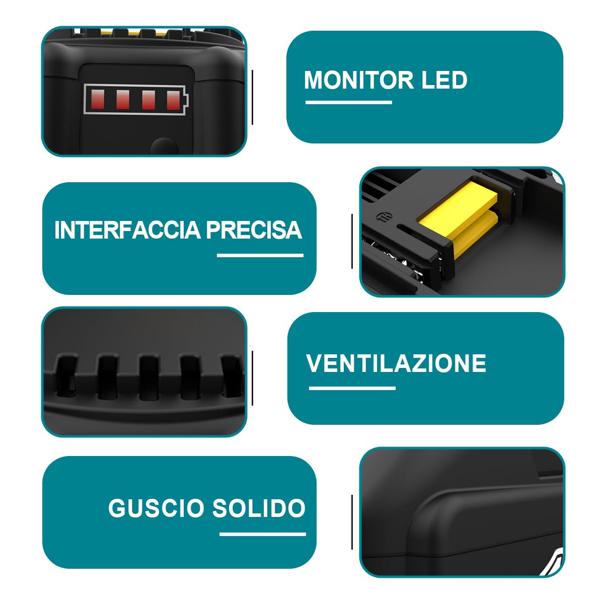 2X 18V 5,5Ah Batteria con Caricabatterie per Makita Batteria BL1860 BL1860B BL1850 BL1850B BL1830 BL1840 LXT400 DC18RC DC18RD