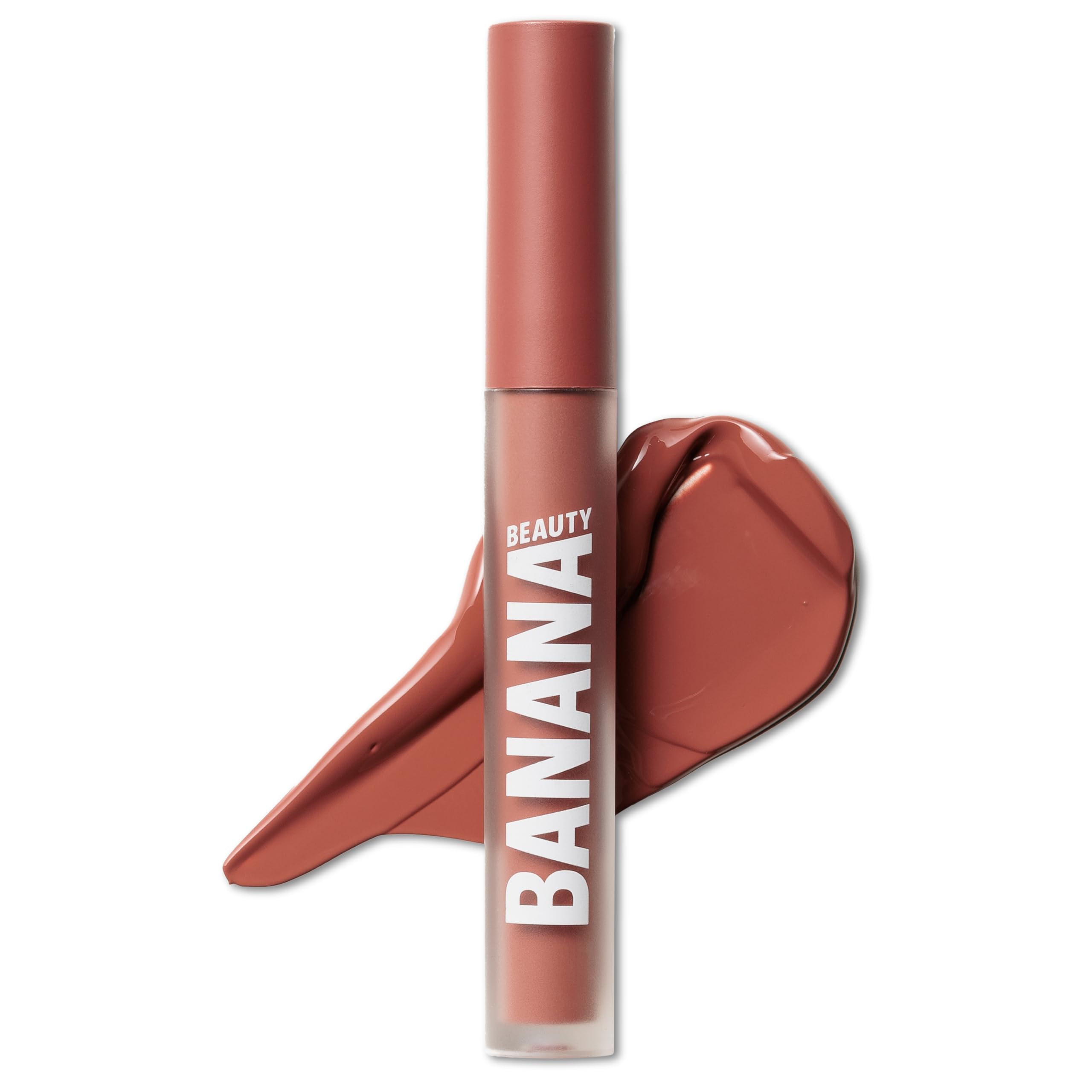 Banana Beauty Rossetto liquido semi-​opaco My Brownyyy con tenuta 10h – Rossetto per labbra piene – Protezione da secchezza e volume intenso – Rossetto opaco con sottotono scuro caldo