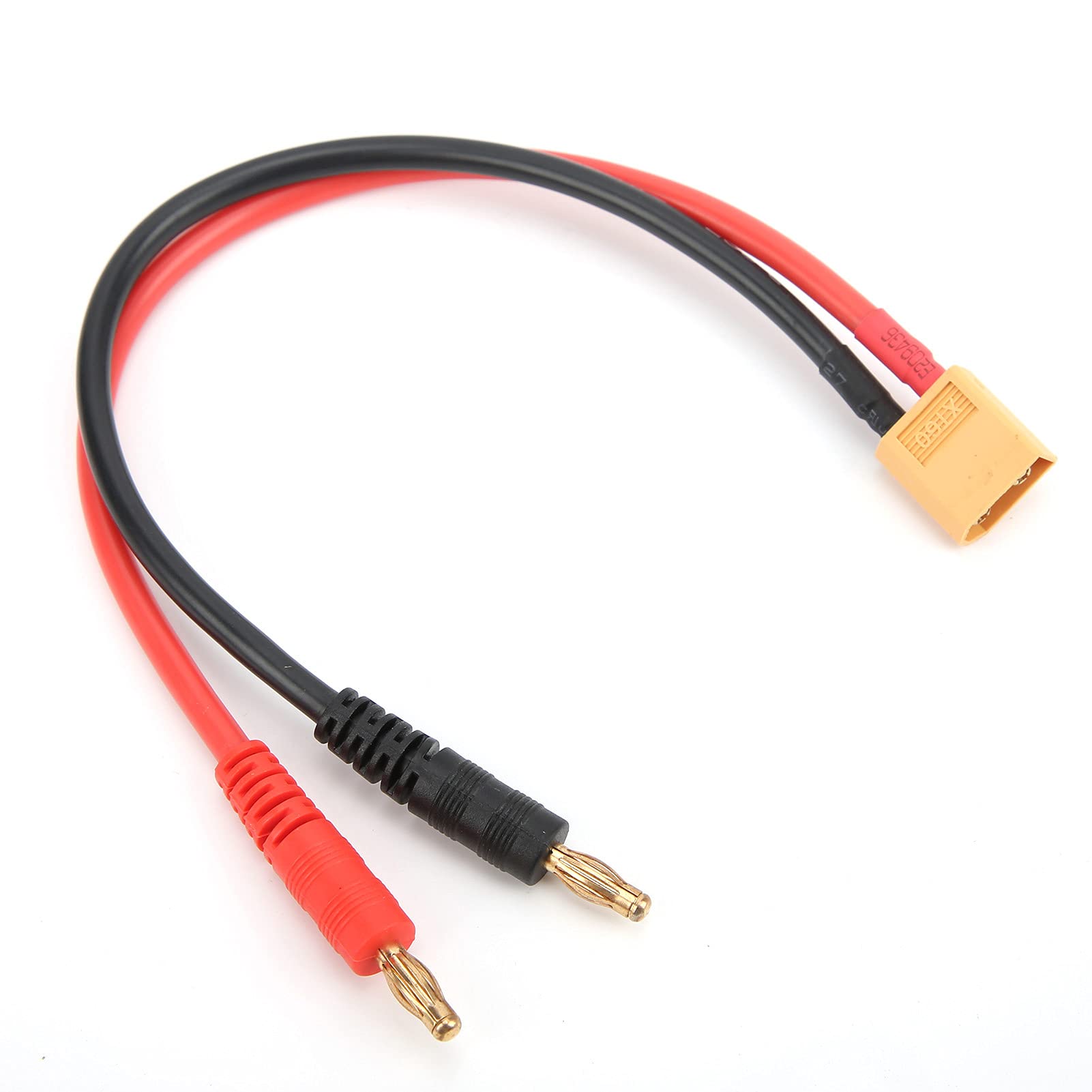 equlup RC XT60 Charging Cable, 22cm XT60 Male Connector to 4mm Banana Plug 12AWG Battery Charge Lead Adapter Cable for B6 LiPo Battery Charger