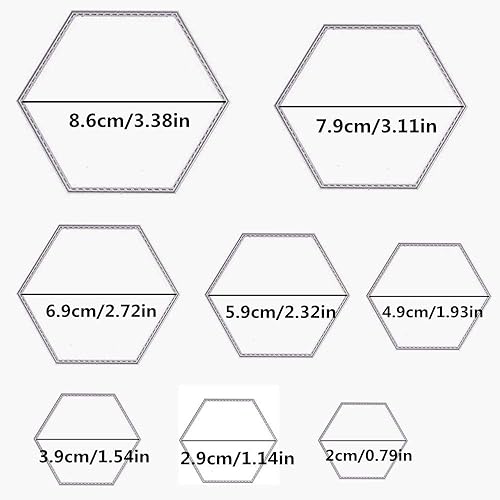 Miniatura 2 de Sweetfamily - Juego de 3 troqueles de corte de metal, 24 troqueles de anidación para hacer tarjetas, álbumes de recortes, papel, manualidades