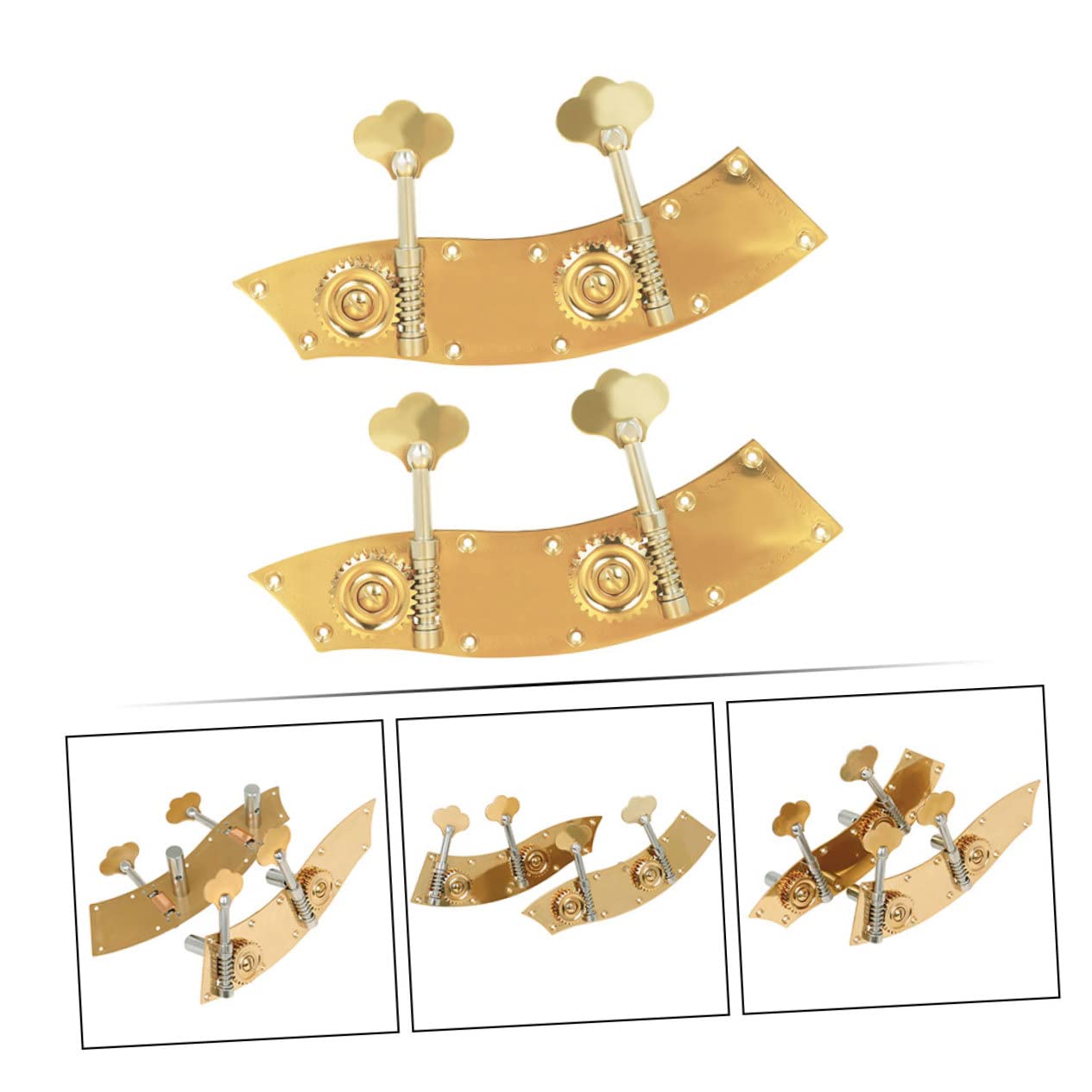 Toyvian 2 pièces Tuning Pegs pour Contrebasse Accessoire Durable pour Or
