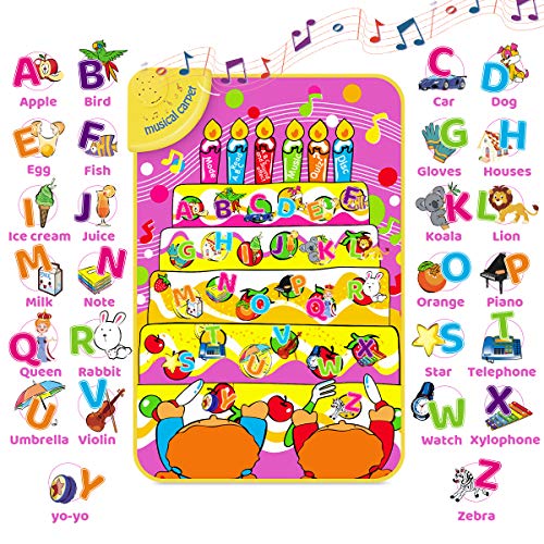 GIKPAL Alphabet Musical Toy Mat, “from A to Z” Learning Mat for Educational, Floor Play Mat with Quiz and Disc Modes for Babies and Toddlers - Thumbnail 6