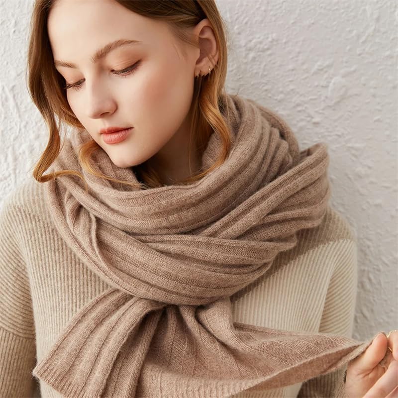 Dninmim Bufanda de cachemira sólida para mujer, otoño e invierno, 185 x 50 cm, bufandas ligeras y cálidas