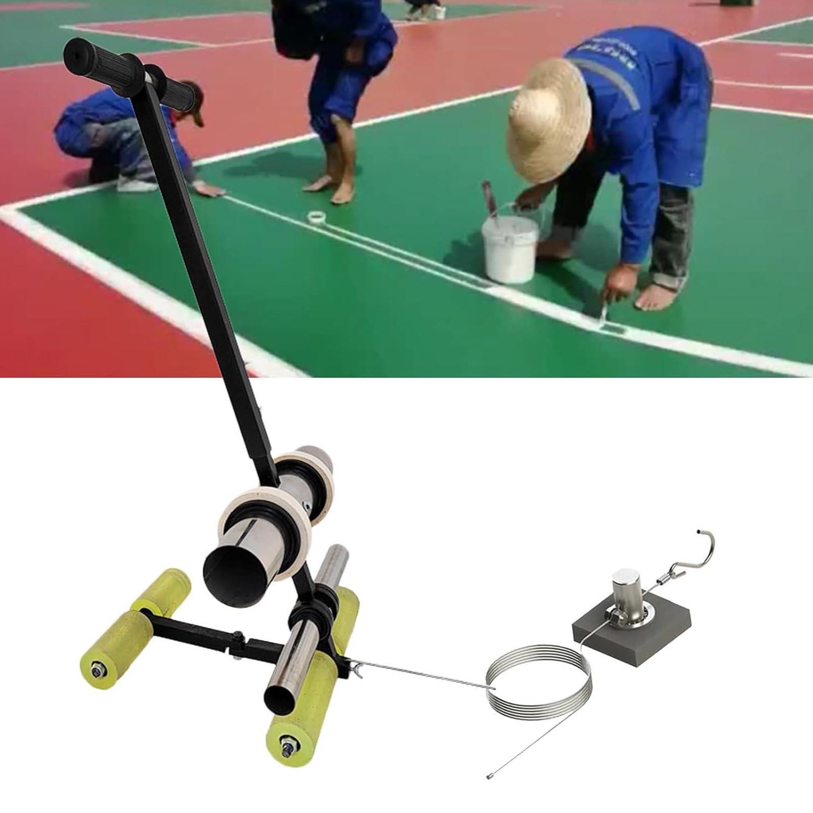 asdchZen Floor Tape Applicator, Manual Floor Tape Applicator, Lane Marking Applicator, Masking Sports Counrt Floor Tape Applicator, For Hospital, Gymnasium, School, Commercial