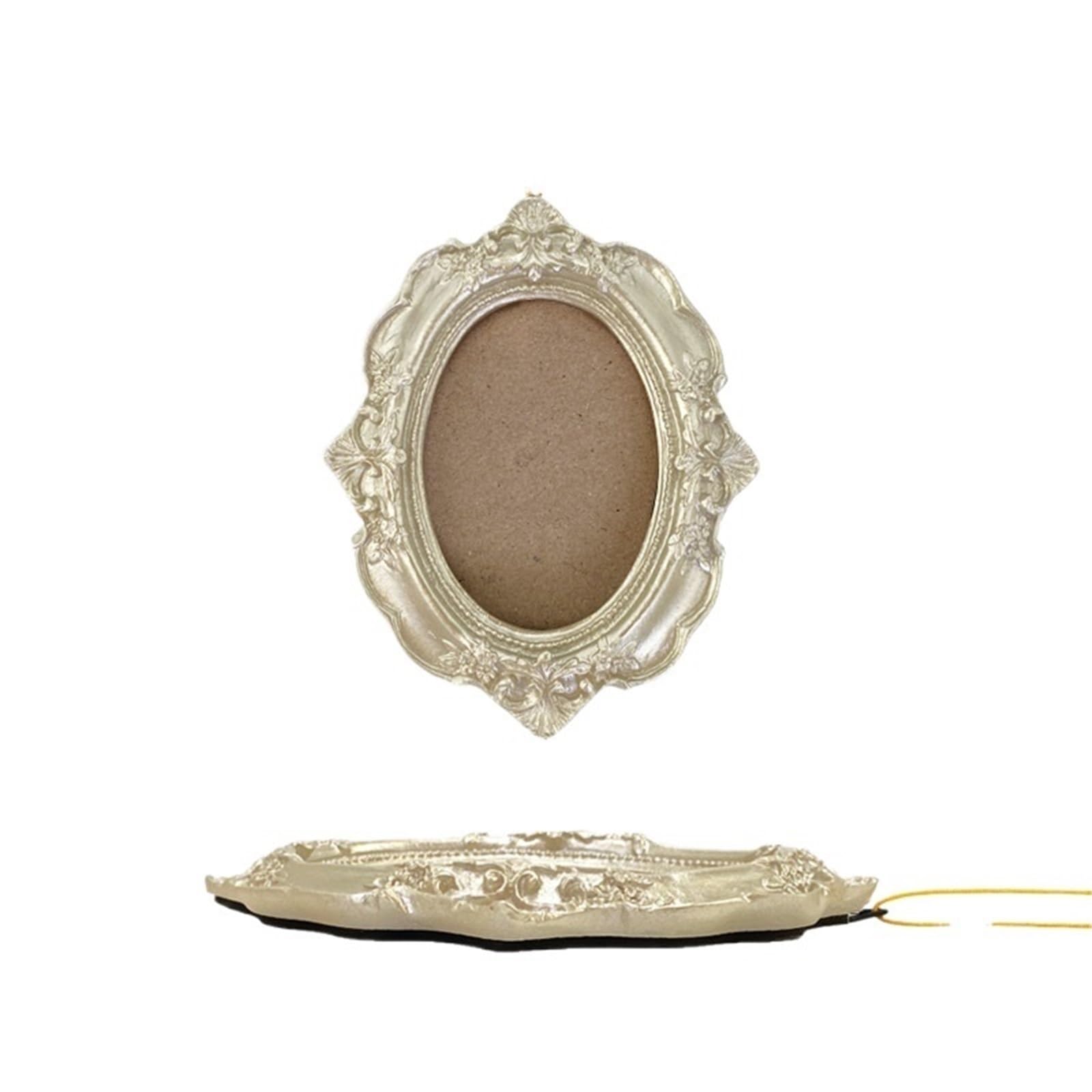Mdnipqbam E Modern Vintag European-Styl Embossed Photo Fram Wall Decoration With Carved Hanging For Hom Use(E)
