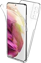 TBOC Cover Compatible with Samsung Galaxy S21 – S21 5G [6.2"] – Case [Transparent] Full Coverage [Silicone TPU] Total Protection [360 Degrees] Full Body Front Back