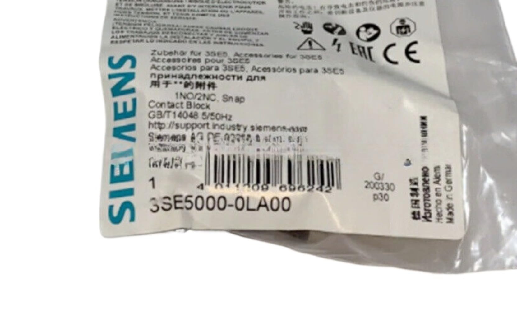 1PC Travel Switch Contact 3SE5000-0LA00