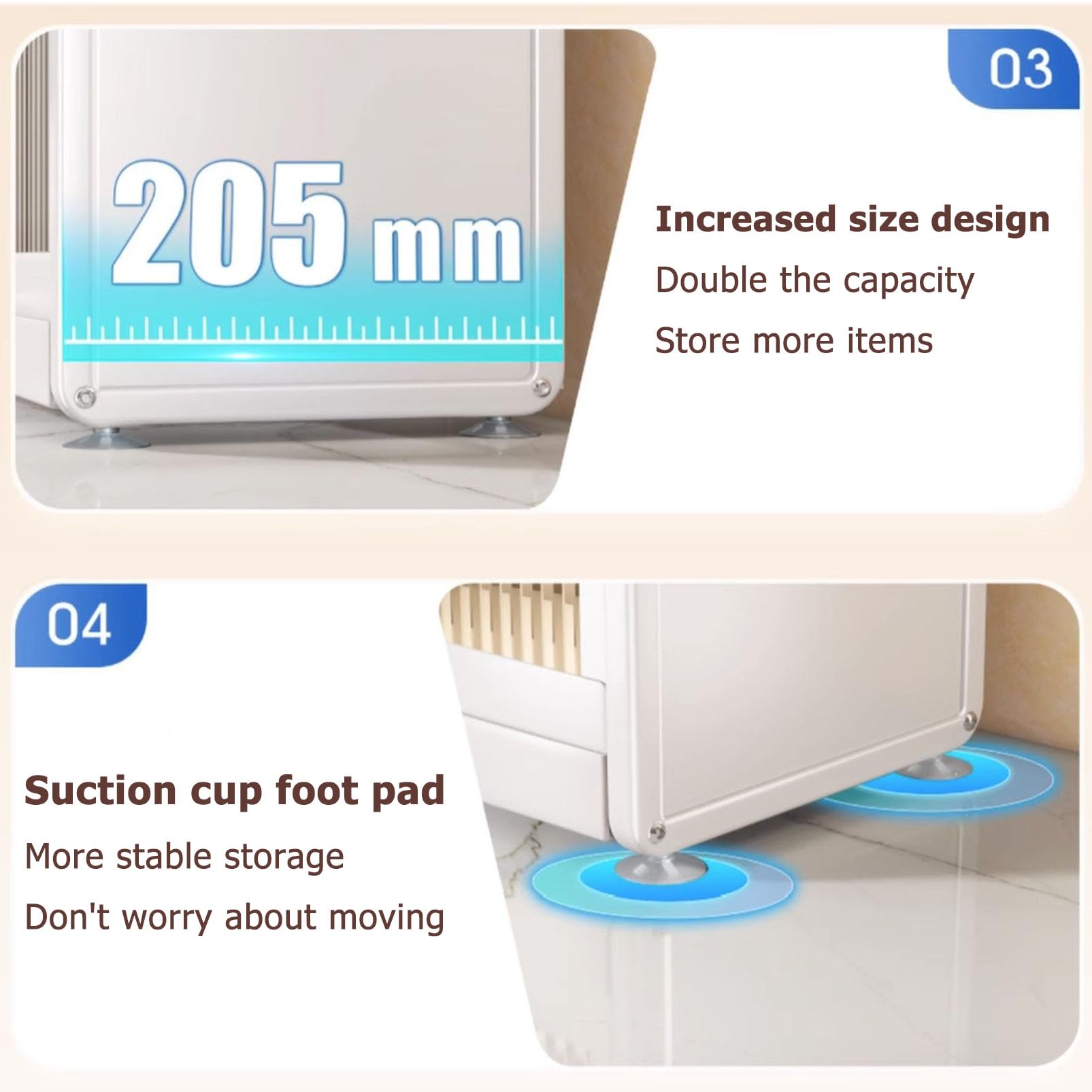 Organizador de especias para encimera de cocina, armario de almacenamiento de condimentos de acero resistente con puertas, mini organizador de despensa que ahorra espacio para un almacenamiento