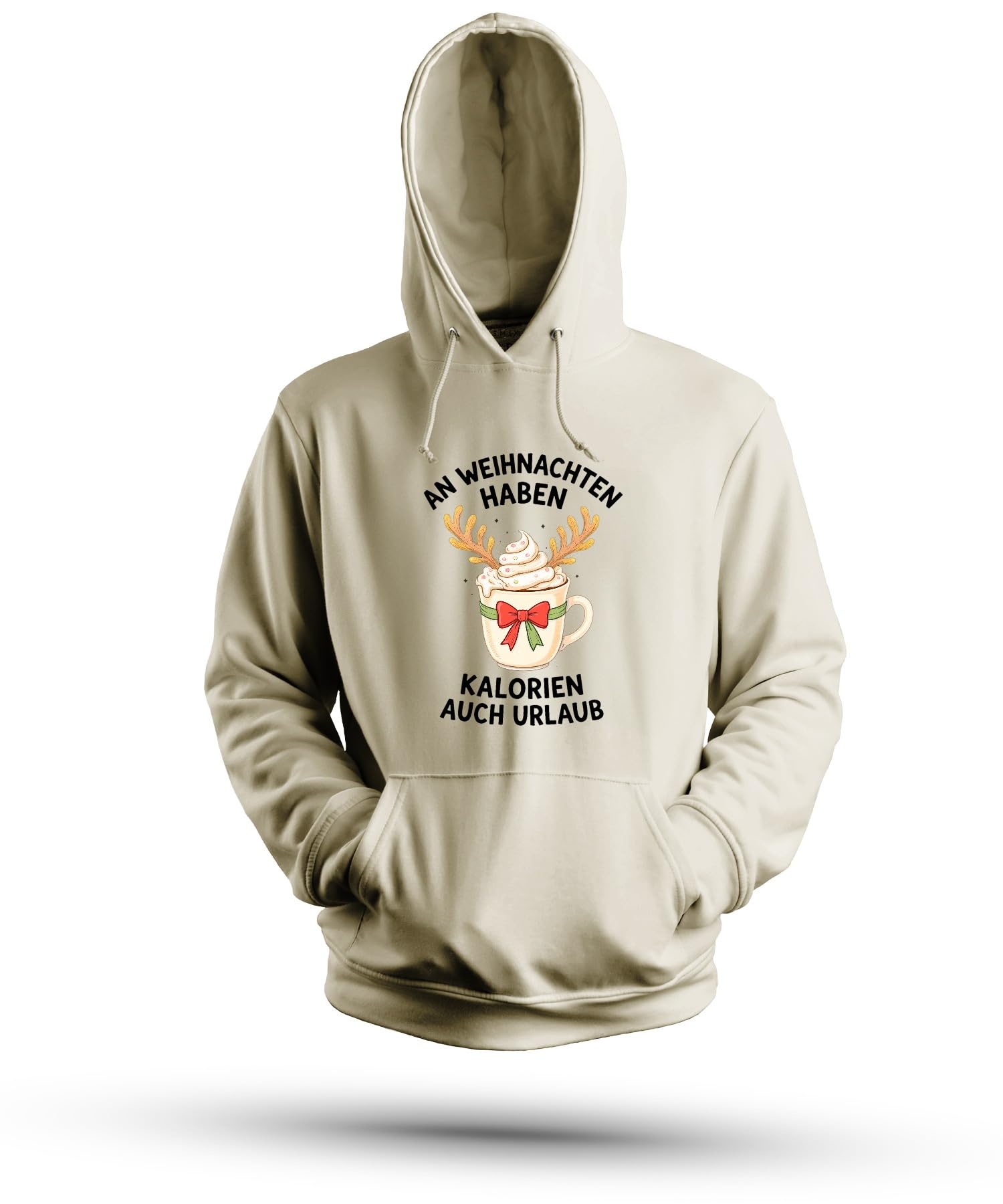 Na Boże Narodzenie, wesoły prezent na Boże Narodzenie, kawa, renifer, unisex, bluza z kapturem, natura, 3XL