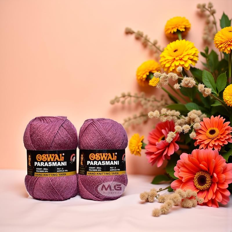 Image of M.G Enterprise Parasmani SalmonKnitting Yarn 200 Premium Wool Yarn for Crochet & DIY Craft