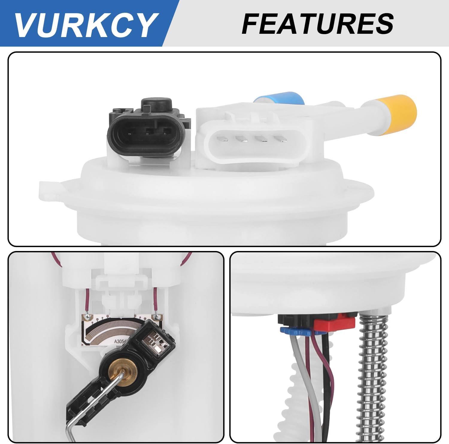 Electric Fuel Pump Module Assembly w/Pressure Sensor Compatible with Chevy GMC K1500 K2500 K3500 C1500 C2500 C3500 1997 1998 1999 2000 4.3L 5.0L 5.7L 7.4L V6 V8, Replace E3947M