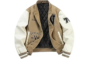 Fall Winter Quilted Varsity Jacket for Women