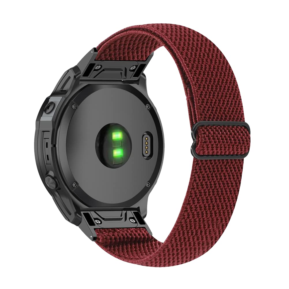 Tyogeephy Elastic Bands Compatible with Garmin Fenix 7S/7S pro/instinct 2S/Fenix 6S/Fenix 6S Pro/Fenix 5S Plus, Soft Adjustable Stretchy Strap Sports Replacement Wristband for Fenix 7S