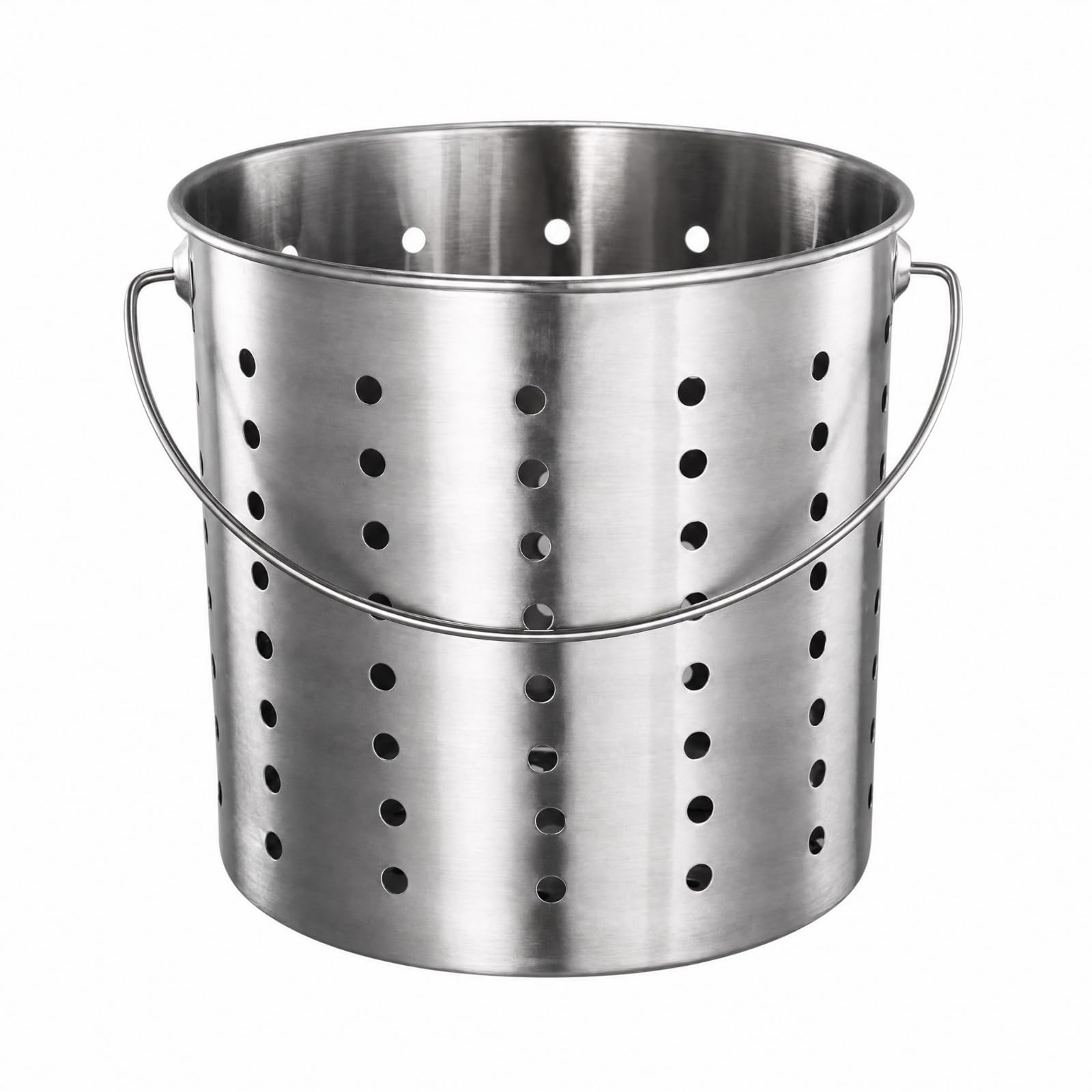 Baoblaze Cubo Drenaje Acero Inoxidable Resistente Cubo sinfección Perforado Versátil Canastilla Drenaje Cocina para Espacios Comerciales, 50CM