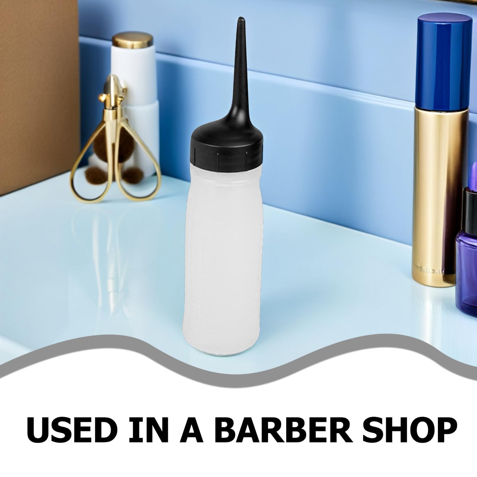 3piezas Botellas Aplicadoras De Tinte Cabello Recargables Punta Ángulo y Escala Graduada Exprimibles Para Salón y Tratamientos Profesionales De Peluquería
