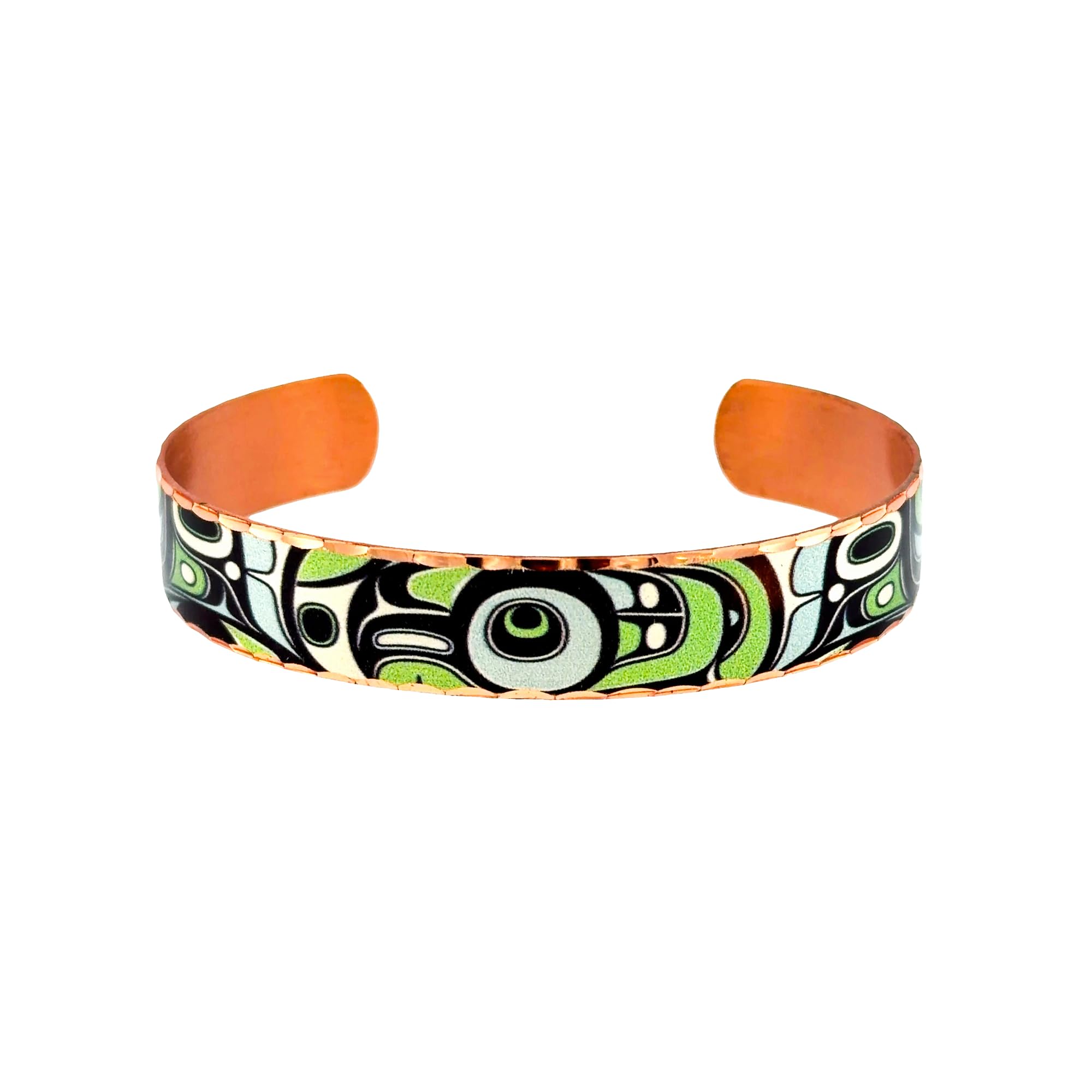 FRONT LINE JEWELRY Northwest Native Bracelets – Handmade West Coast Jewelry, Colorful Eagle, Raven &amp; Bear Spirit Totem Cuffs for Men &amp; Women – Spirit Animal Jewelry, Totem Bracelets Collection