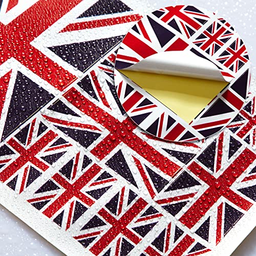 Image of CANTENDO 3Pack U.K Flag Decal - U.K Flags Reflective Vinyl Car Stickers - for Car Window Bumper Waterproof Sticker (12 x 8.5 Inch)