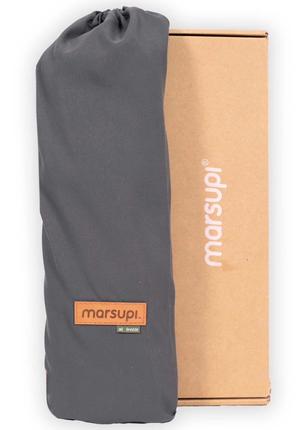 marsupi Breeze Mochila Portabebés - Para Bebés y Niños Hasta los 15 kg - Ligera y Aireado, Con Sistema de Sujeción Fácil y Resistente - Algodón Orgánico-Pistacho L