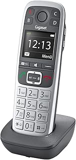 Gigaset E560HX - DECT handset with charging cradle - cordless senior telephone for router and DECT base - Fritzbox compatible - emergency call with 4 numbers - extra fast button and large buttons