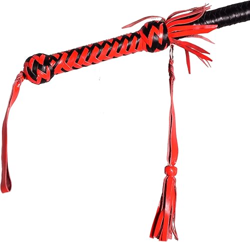 Miniatura 4 de ClubCorp - 12 trenzas hechas a mano de cuero de vaca para montar  Cultivo para montar  Toro ecuestre  Accesorios para látigos  Látigos resistentes