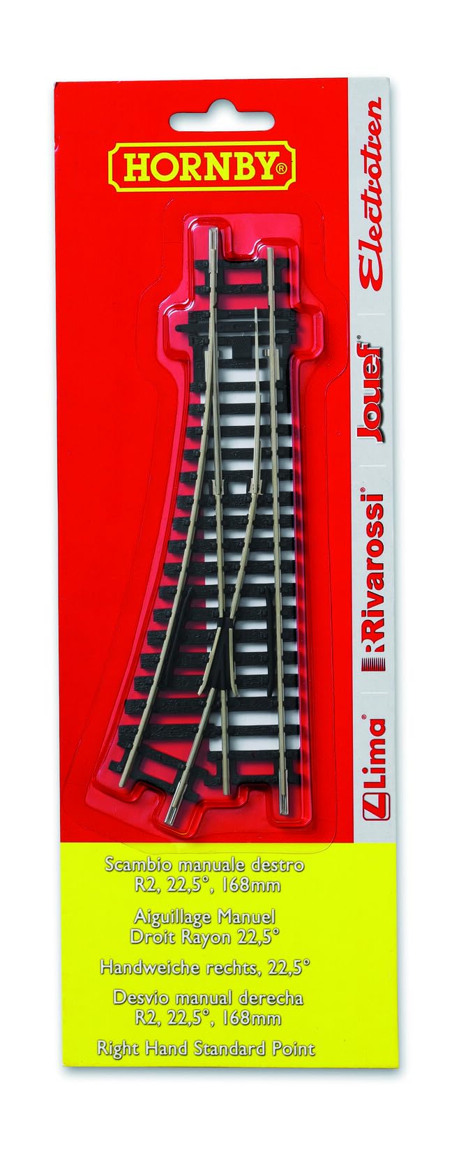 Hornby HT8304 OO Gauge Right Hand Point Blister Pack - Extra Track Pieces for Model Railway Sets, Model Train Track Pieces - Scale 1:76