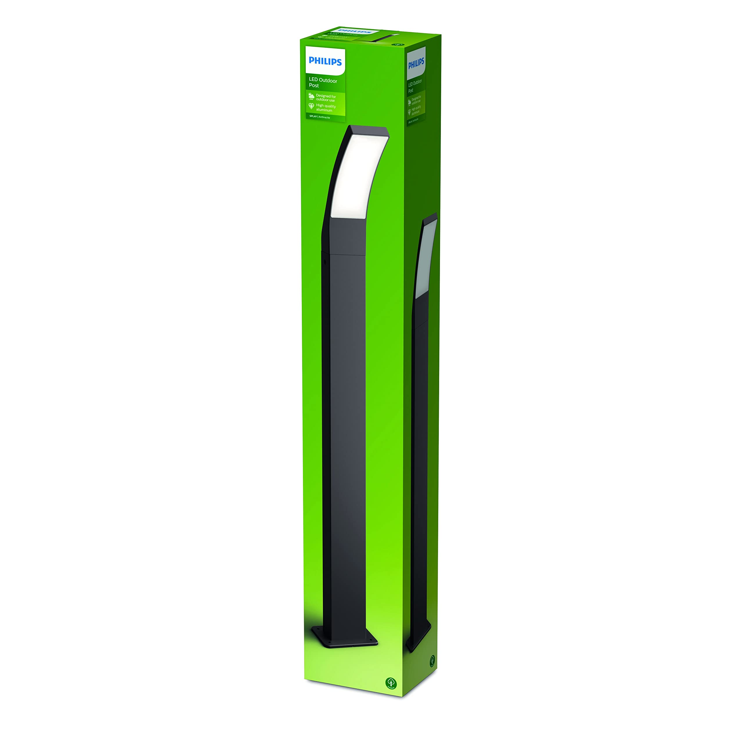 Philips LED Lighting Paletto con LED integrato Splay, per Esterni, IP44, 4000K, Antracite