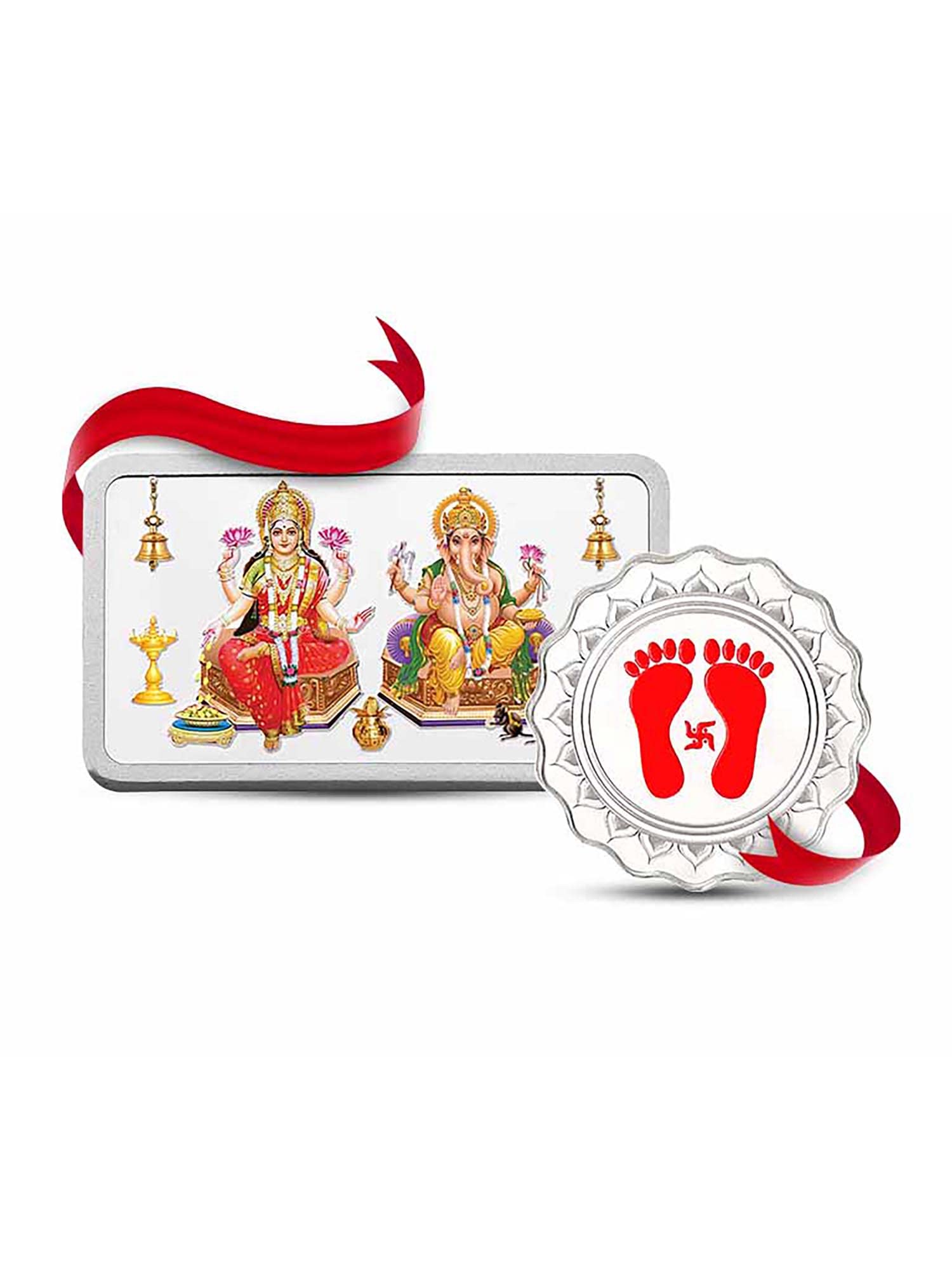 Kundan 999.9 Pure (10gm Lakshmi Ganesh Colour Bar + 10gm Lakshmi Feet Silver Color Coin) Combo (B0BYT1D289) Amazon Price History, Amazon Price Tracker