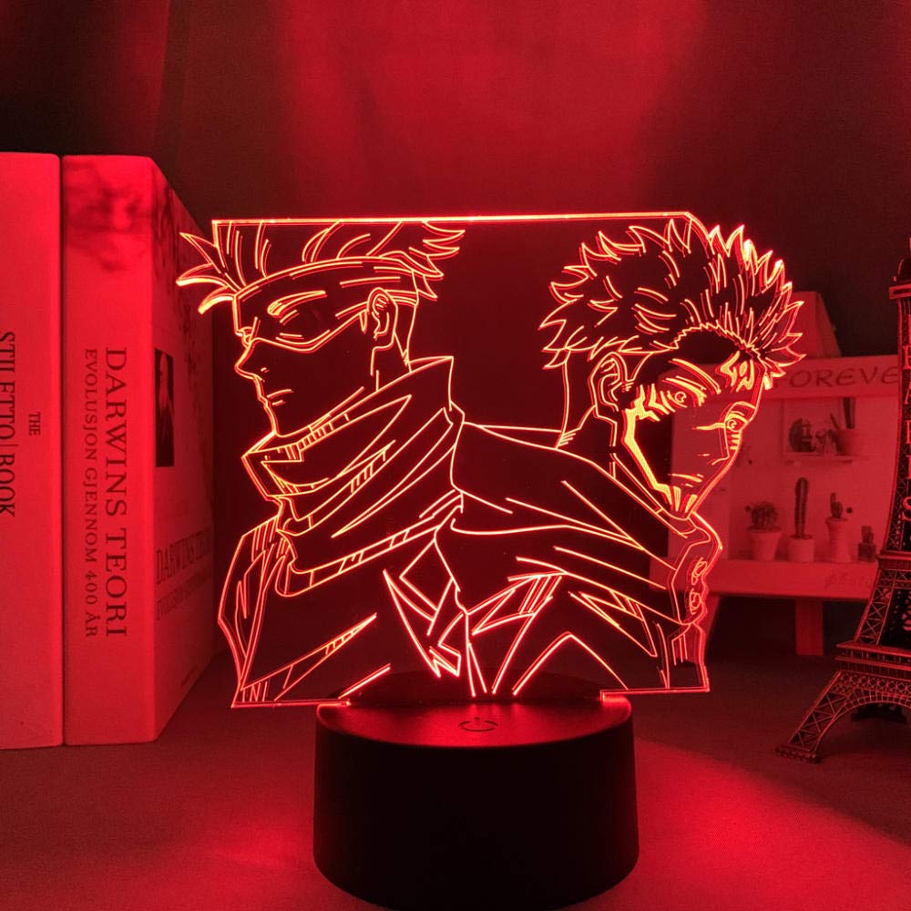 3D Anime Lamp Satoru Gojo Jujutsu & Kaisen Led Night Light Yuji Itadori for Room Deco Birthday Gift Jujutsu & Kaisen Lamp Yuji Itadori-16 Color with Remote
