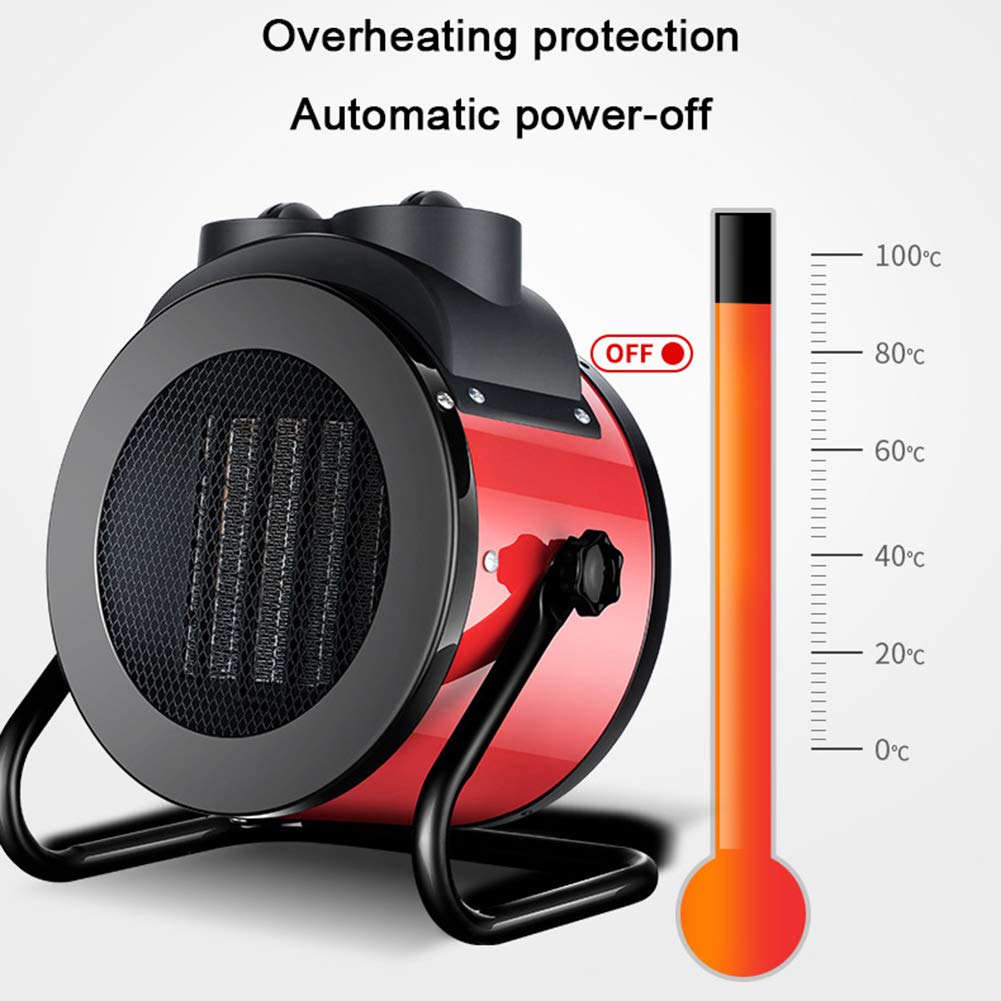 Termoventilatore Industriale, termoconvettore in Ceramica da 3000 W con Protezione da surriscaldamento per Bagno, Soggiorno, Hotel