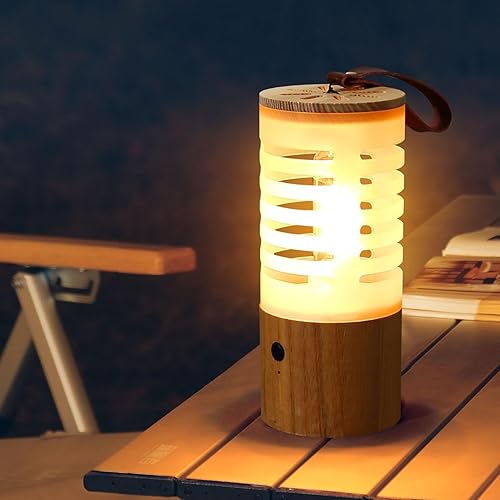 Miniatura 2 de Fafeicy Camping Lantern 2700K Warm Light Battery Operated Rechargeable Stepless Dimming LED Camping Light Portable for Hiking Home Travel Outdoor