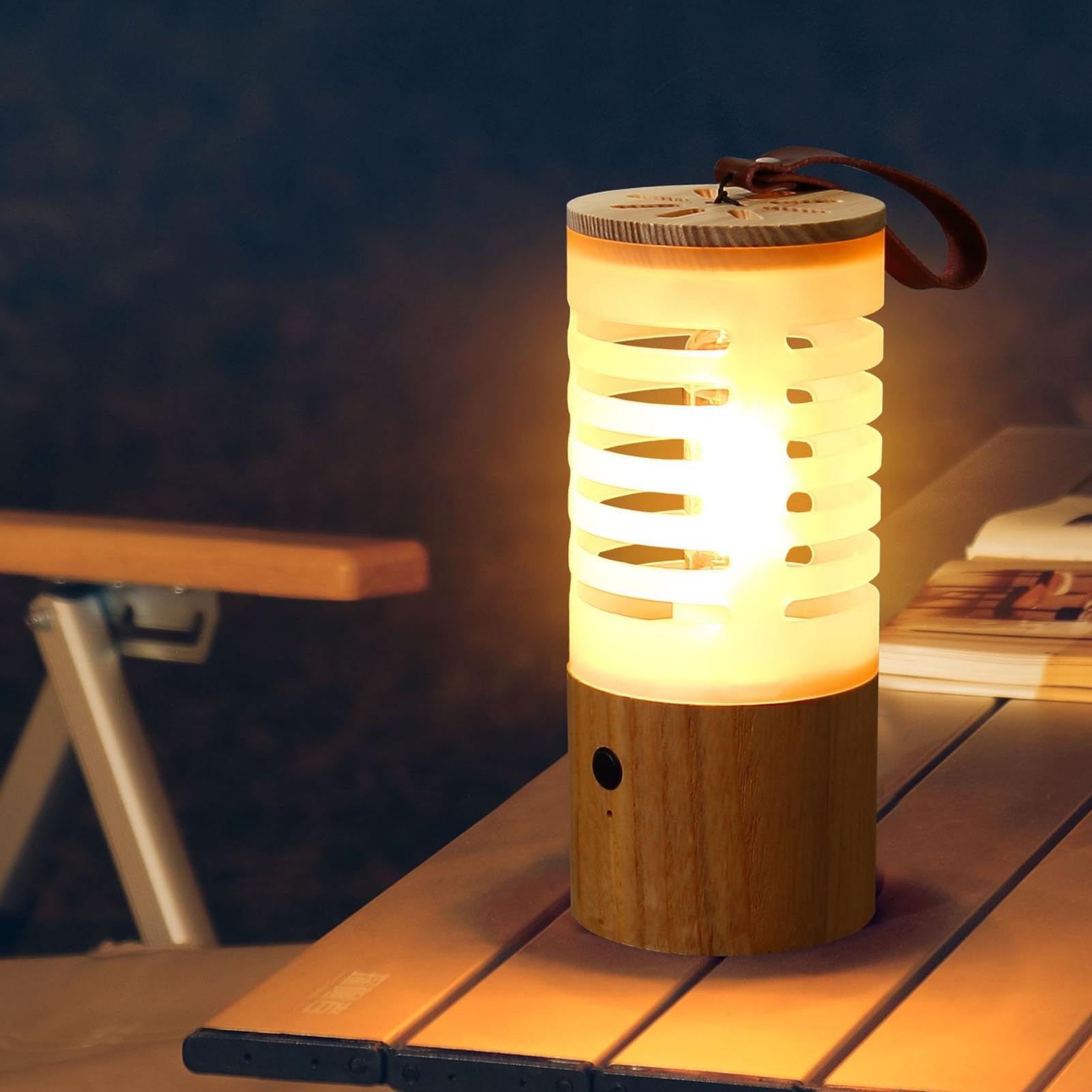 Camping Lantern, 2700K Warm Light Cordless Emergency Light Stepless Dimming Rechargeable Portable LED Camping Light for Hurricane Hiking Fishing Power Outages