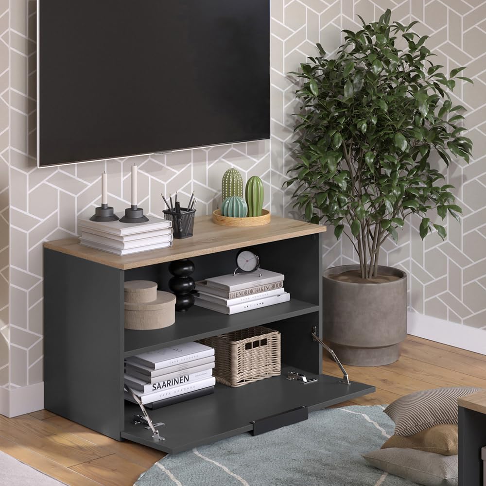 Vicco Commode Wido, Anthracite/Sonoma, 80x50cm