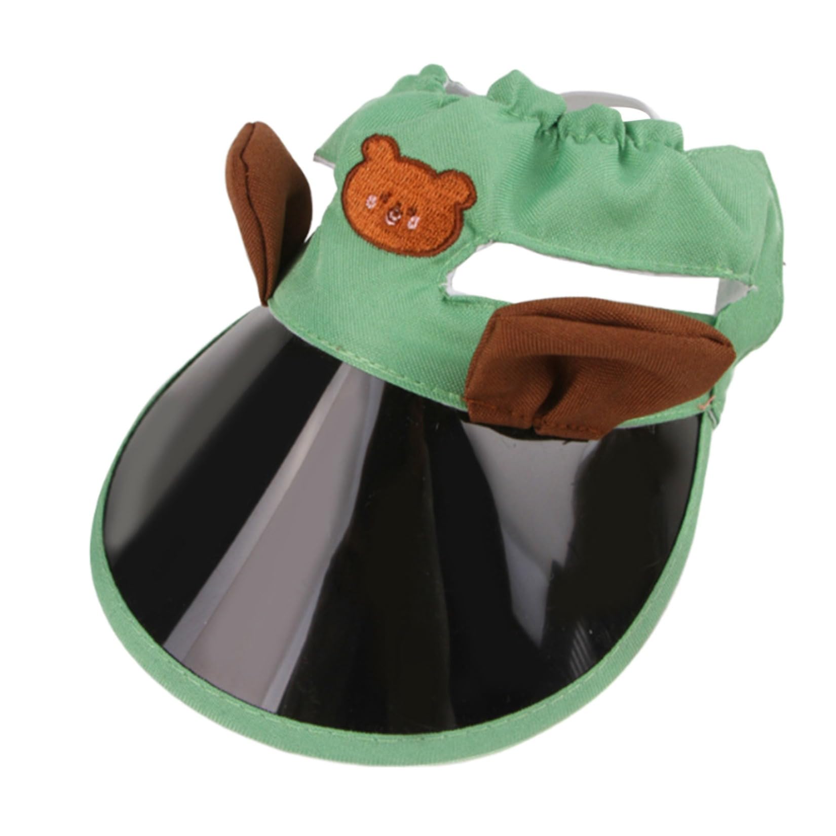 Pet Sun Visor Beach Cap Pet Hat for Cats and Dogs Sun Protection Cap with Adjustable Fit for Summer Outdoor Events and Birthday Celebrations (Green,M)