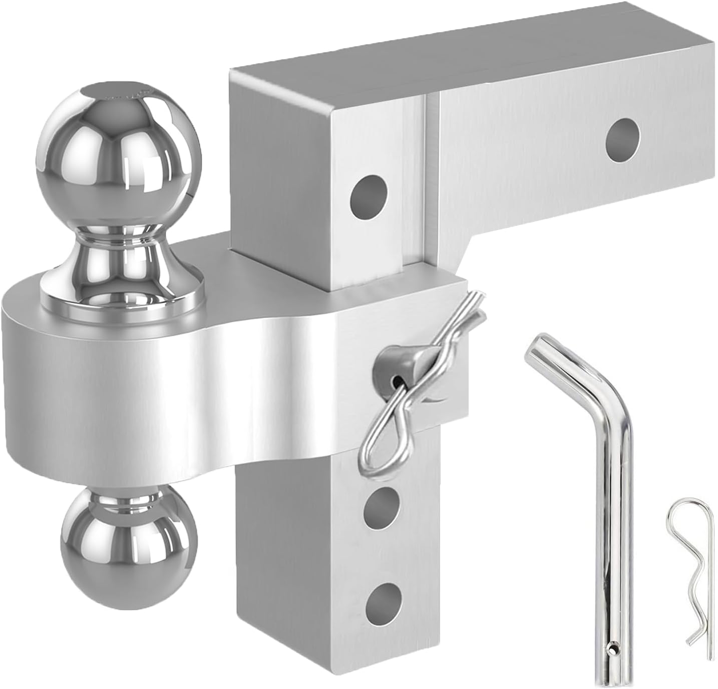 Allucky Adjustable Trailer Hitch Ball Mount 5000 LBS Capacity, Fits 2