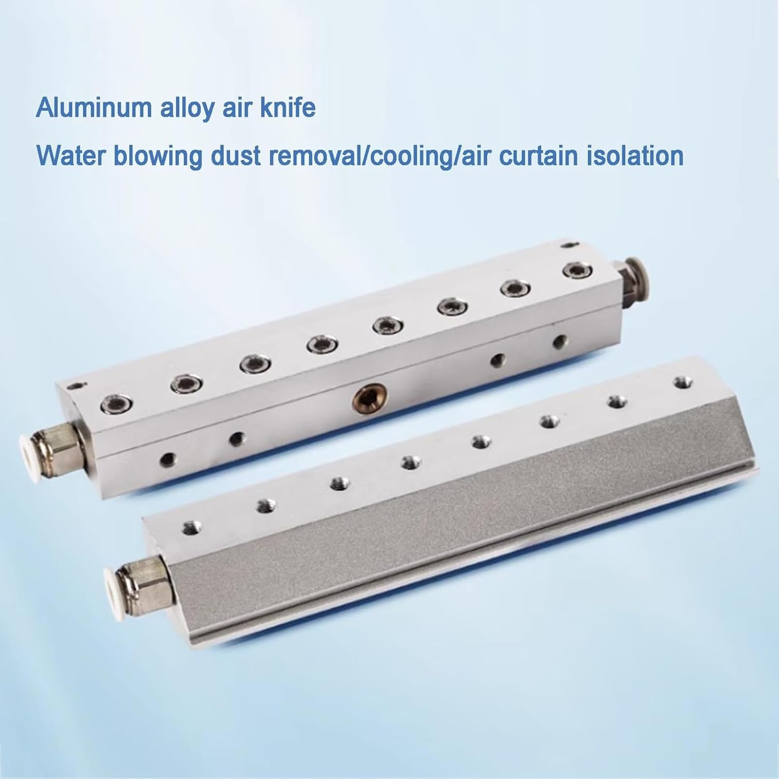 Soffiatore a lama d'aria, lama d'aria in lega di alluminio con ugello a gas, filettatura da 1/4", rimozione acqua/rimozione polvere, uso con compressore d'aria, per linea di produzione industriale