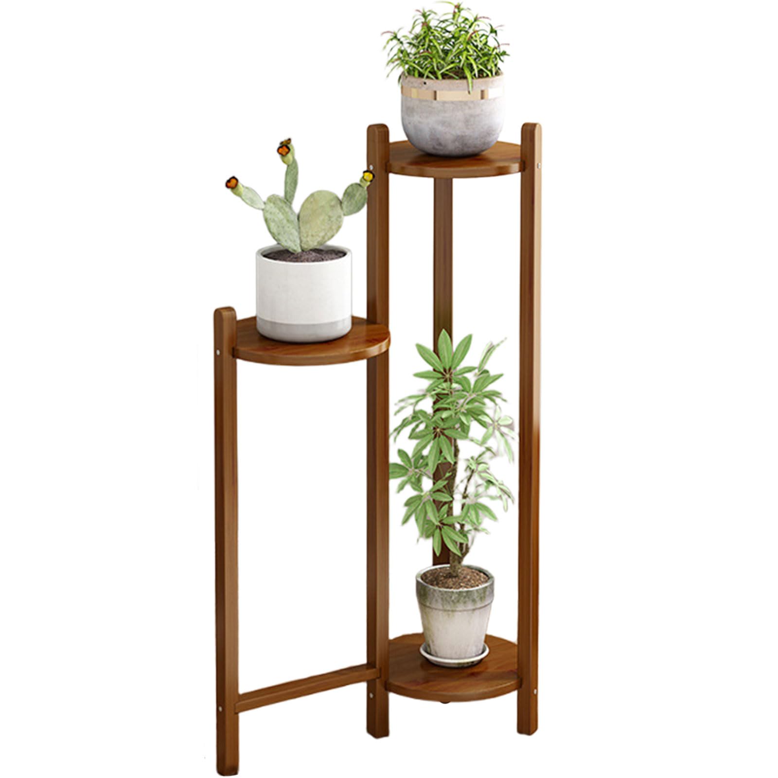 Support pour plantes en bambou pour surélever les pots de fleurs et optimiser l'espace