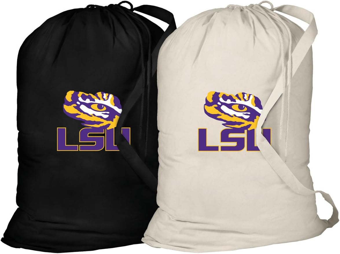 LSU Laundry Bag 2 Pc SET LSU Clothes Bags Sports & Outdoors