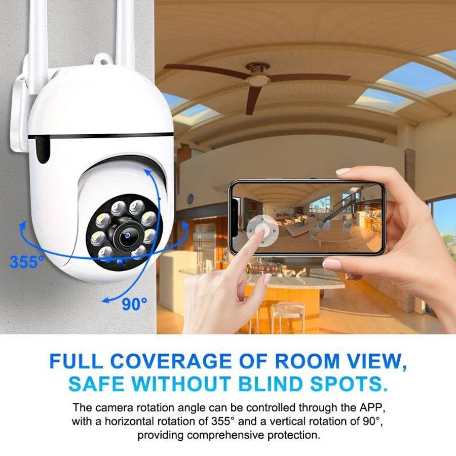 Image of DDLC 4MP WiFi Mini PTZ Home Security Camera | Full HD 1080P | Color Night Vision | Motion Detection | Two-Way Audio | Wireless CCTV Camera for Home Outdoor with Mobile App V380 Pro (Mini Ptz Camera)