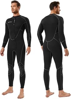 Seaskin 3mm Shorty Wetsuit Men Women Front Zip - Neoprene Diving Suit for Snorkeling Kayaking Swimming