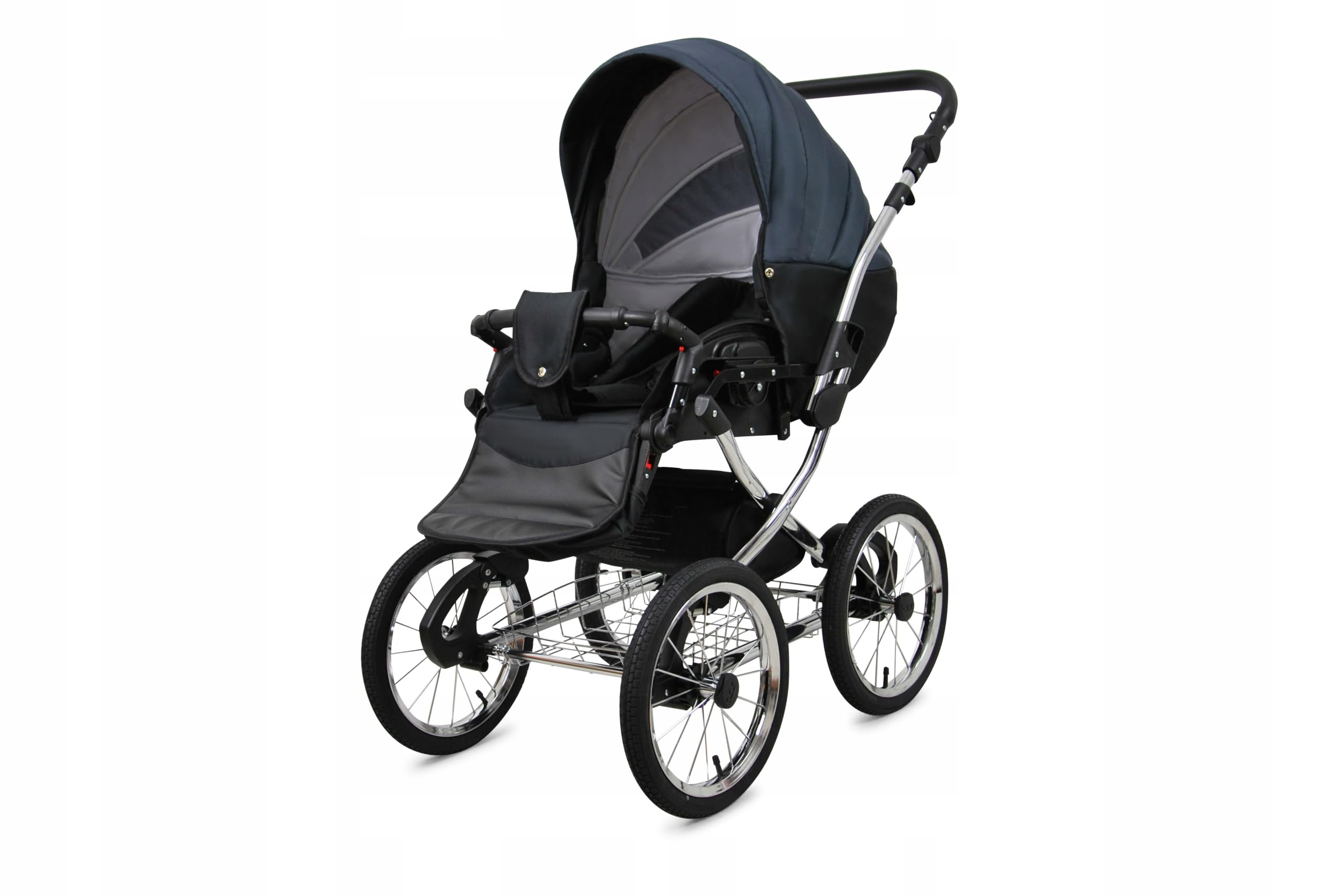 BabyLux Margaret Exclusive zestaw wózków dziecięcych 3 w 1 – w zestawie wanienka dla niemowląt, fotelik sportowy, fotelik samochodowy – fotelik samochodowy – zestaw wózków dziecięcych – wózek