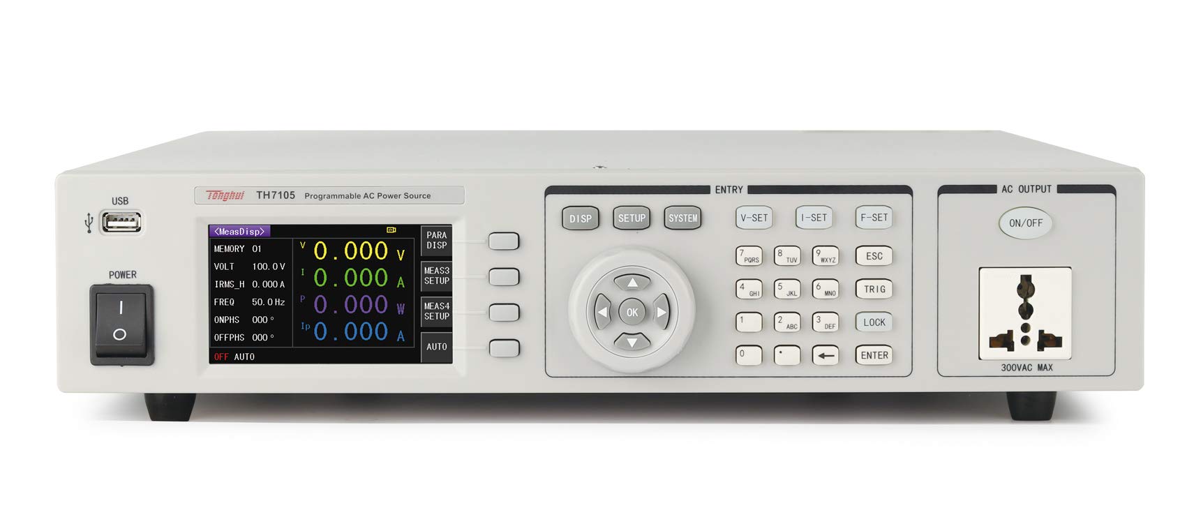 TH7105 Programmable AC Power Supply with 0-300V, 500W, 45.0Hz-500Hz