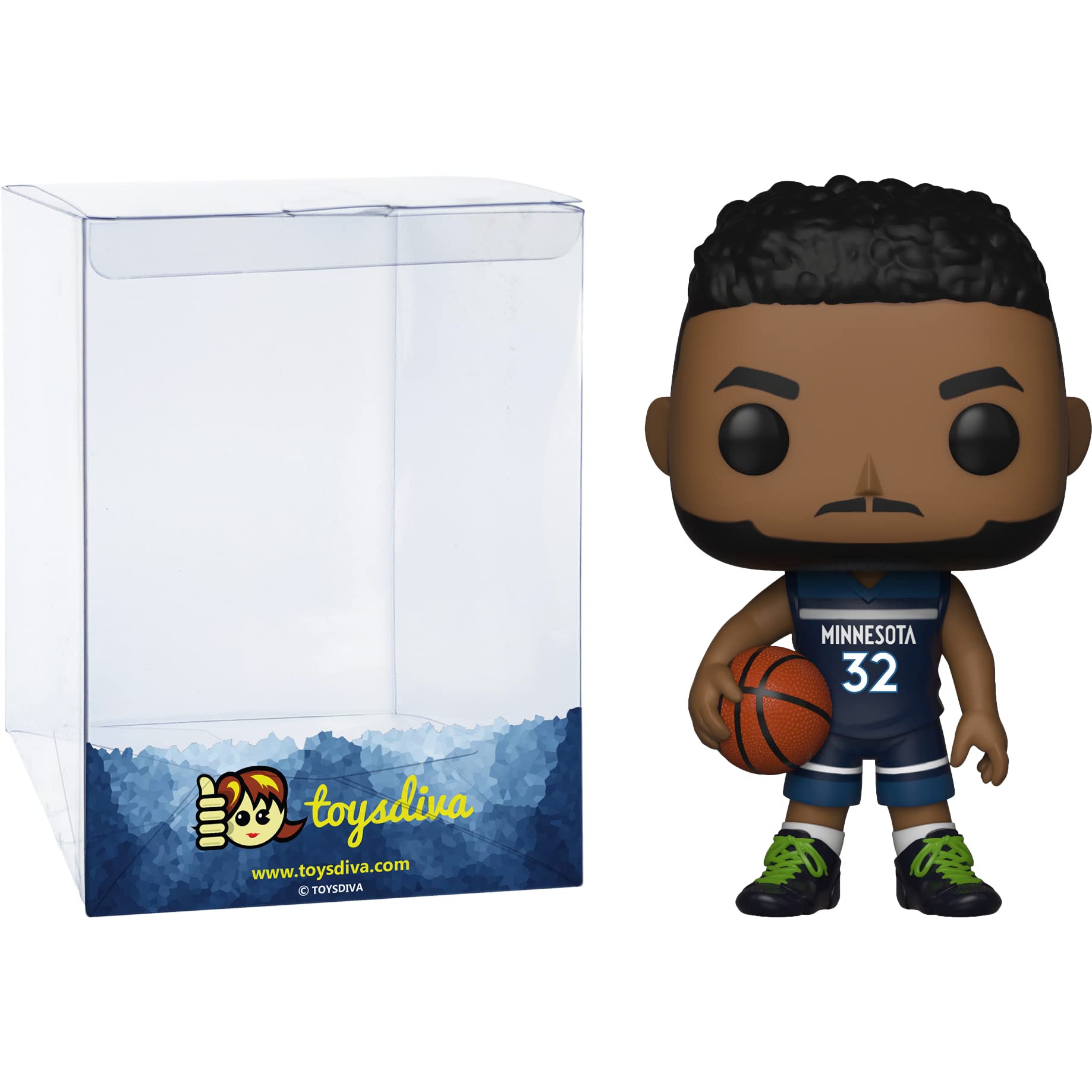 K a r l -Anthony T o w n s : P o p ! Sports Vinyl Figurine Bundle with 1 Compatible 'ToysDiva' Graphic Protector (039 - 34453 - B)
