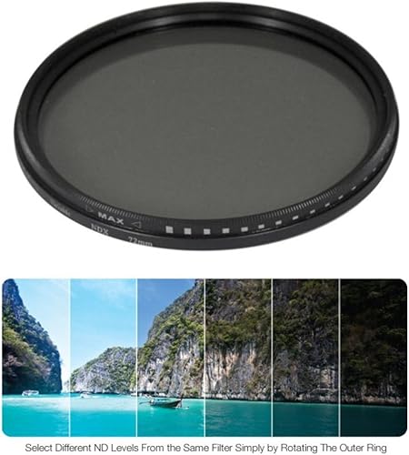 Filtro NDX de densidad neutra variable de 2.283 in para teleobjetivo Canon Zoom EF 2.953-11.811 in f4.0-5.6 III