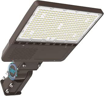 HYPERLITE LED Parking Lot Lights 200W With Dusk To Dawn Photocell, 5000k 30,000lm Outdoor Commercial Area Lighting With UL Certified, IP65 LED Pole Lights With Adjustable Slip Fitter Mounting