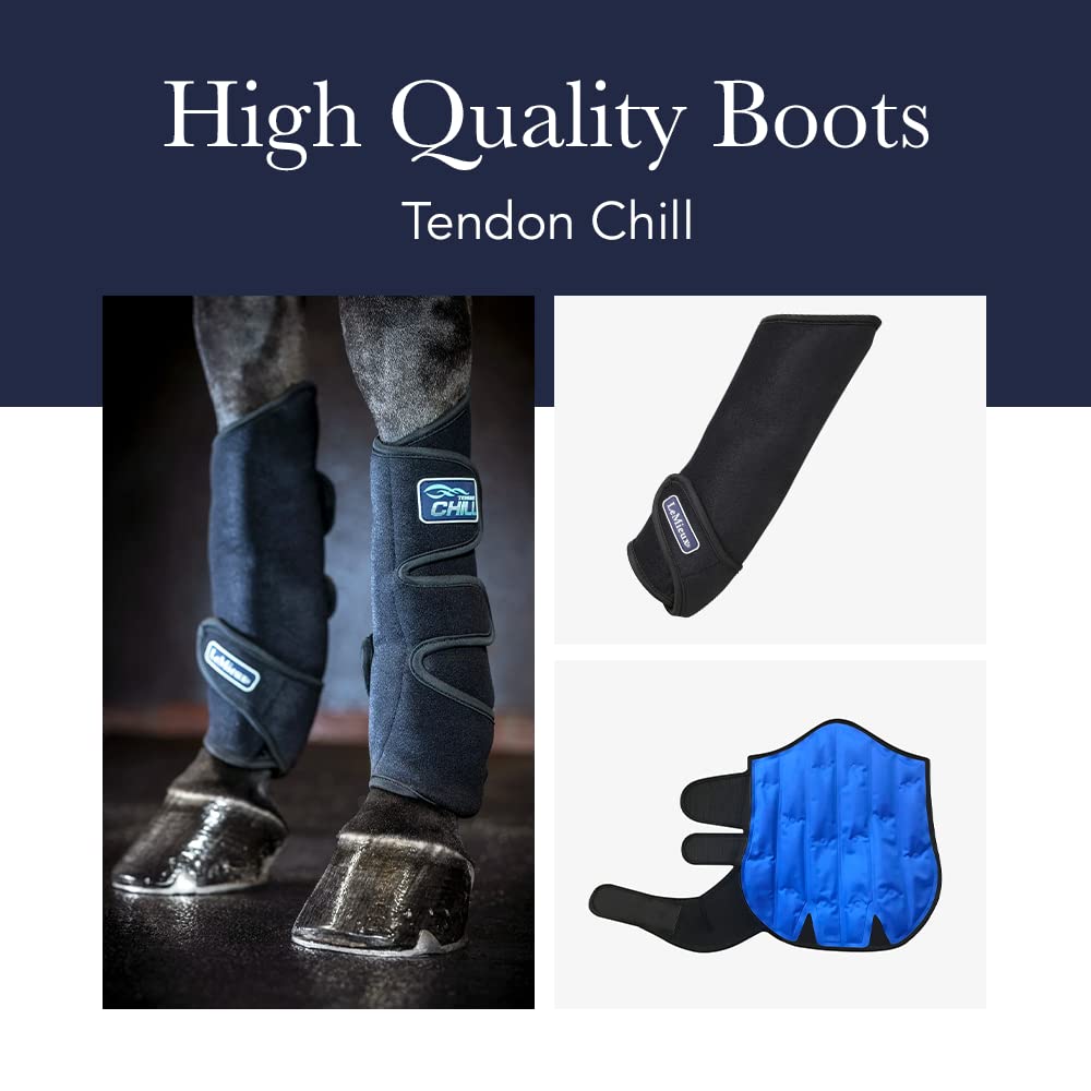 LeMieux Botas de caballo de terapia Tendon Chill - Equipo de protección y equipo de entrenamiento - Botas equinas, envolturas y accesorios (negro/talla única)